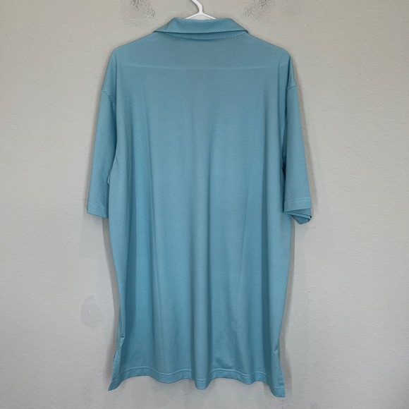 Turtleson Polo Shirt Men's XL Blue Dots Golf Stretch Preppy Activewear Casual - Picture 5 of 9